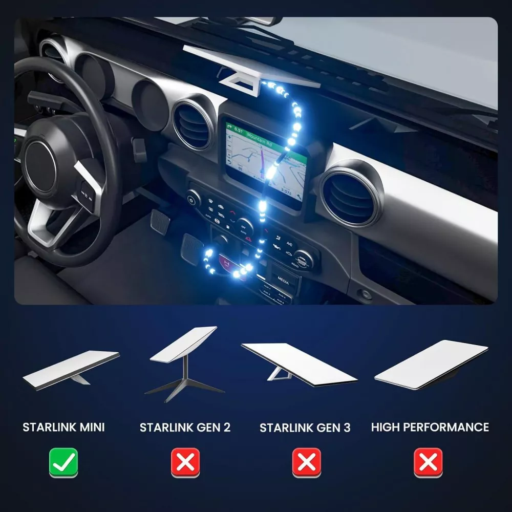 Starlink DC to Nickel Plated Car Charger Cable